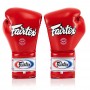 Fairtex BGL7 Pro Боксерские Перчатки Lace Up Шнурки Мексиканский Стиль Красный